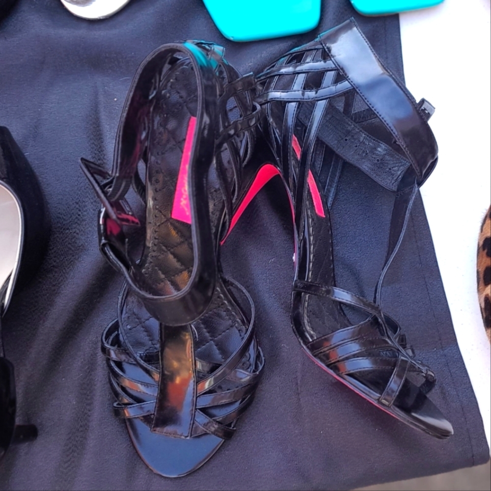 Betsey Johnson pink bottom sandal heels